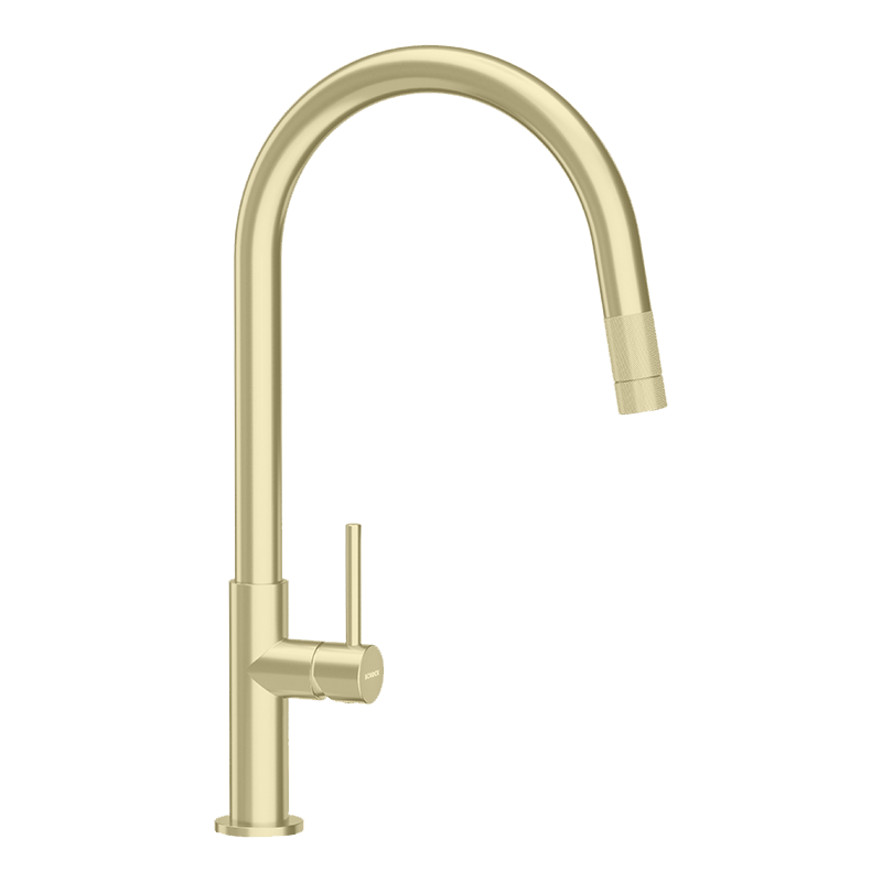 СМЕСИТЕЛ SCHOCK TALIA PULL OUT WHITE GOLD