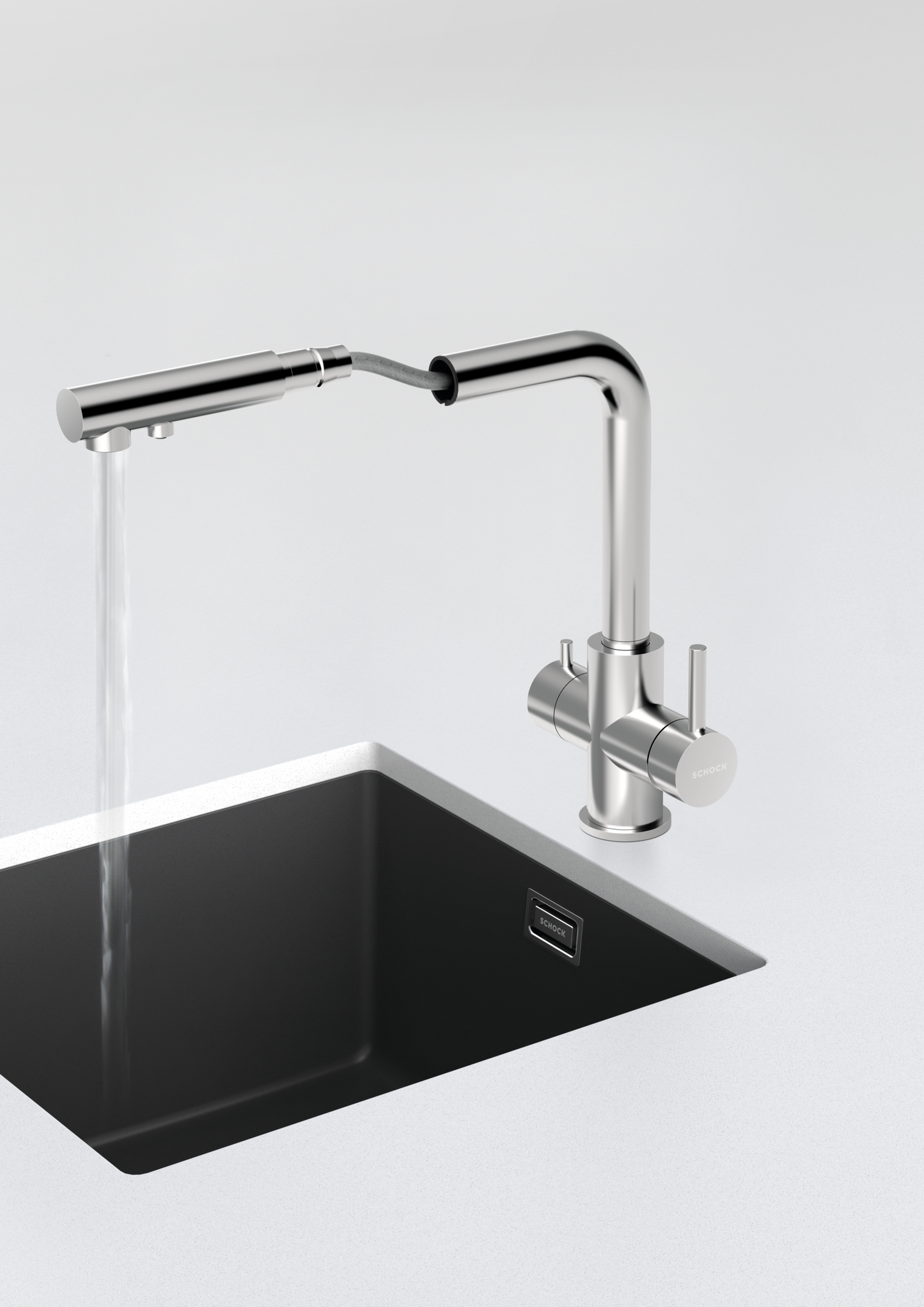 СМЕСИТЕЛ SCHOCK Vitus Pull-out Inox