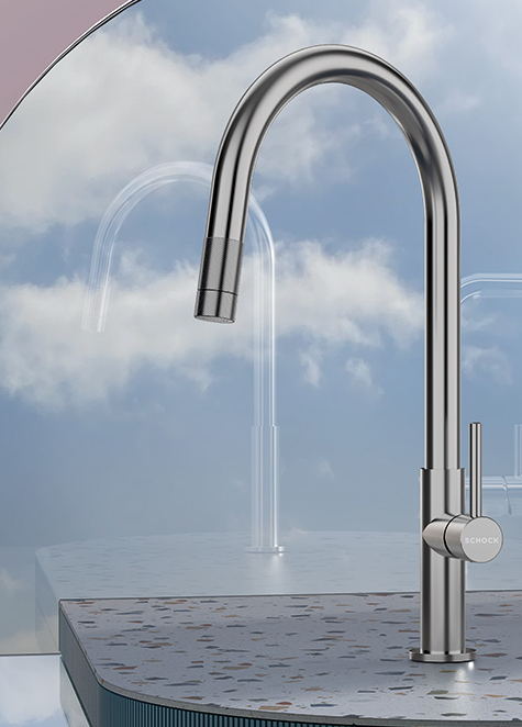 СМЕСИТЕЛ SCHOCK TALIA PULL OUT INOX